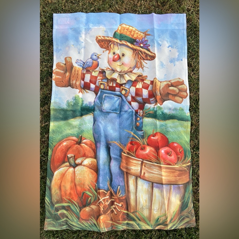 New Flag Happy Scarecrow Standard House Flag by Toland 24” x 36” Made in USA